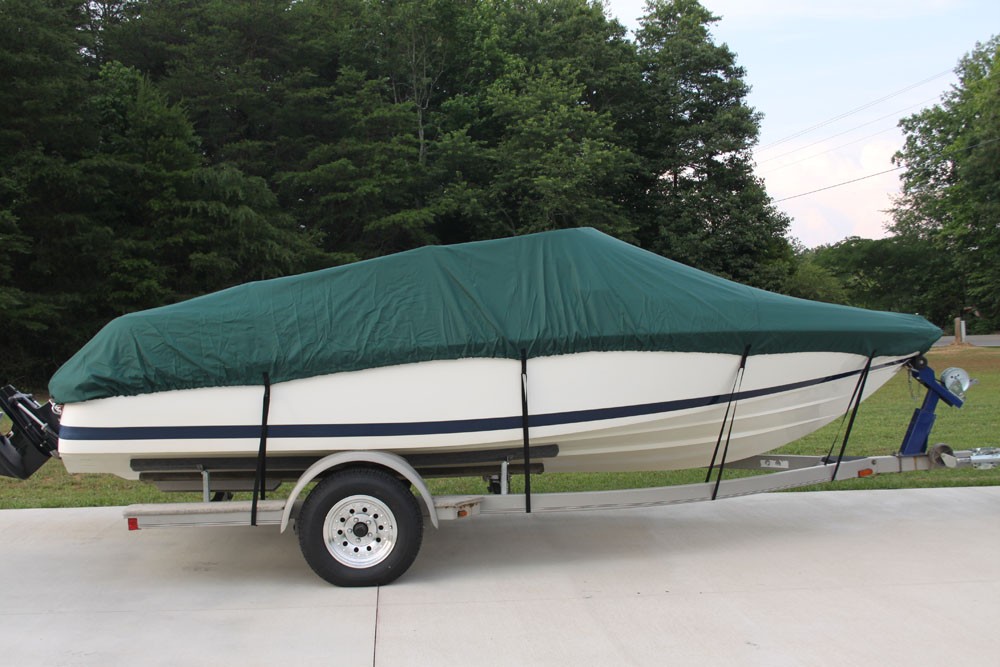 NEW VORTEX COMBO PACK HEAVY DUTY GREEN 25 26' BOAT COVER + SUPPORT SYSTEM