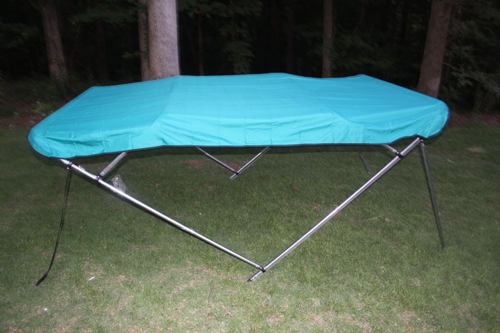 NEW TEAL VORTEX STAINLESS STEEL FRAME BIMINI TOP 10 FT LONG, 91-96' WIDE