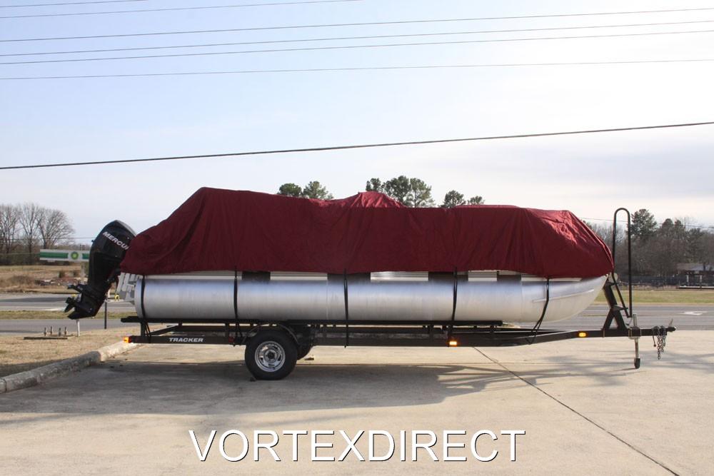 NEW VORTEX 17 - 18 FT ULTRA 3 PURPOSE PONTOON BOAT COVER/BURGUNDY