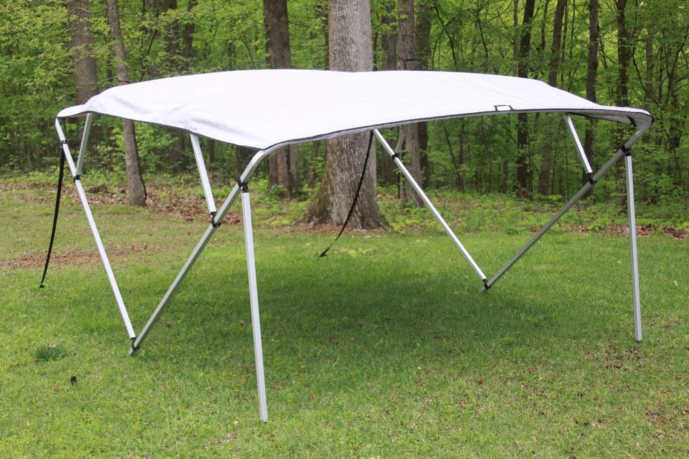 NEW VORTEX SQUARE TUBE FRAME 4 BOW PONTOON/DECK BOAT BIMINI TOP 12