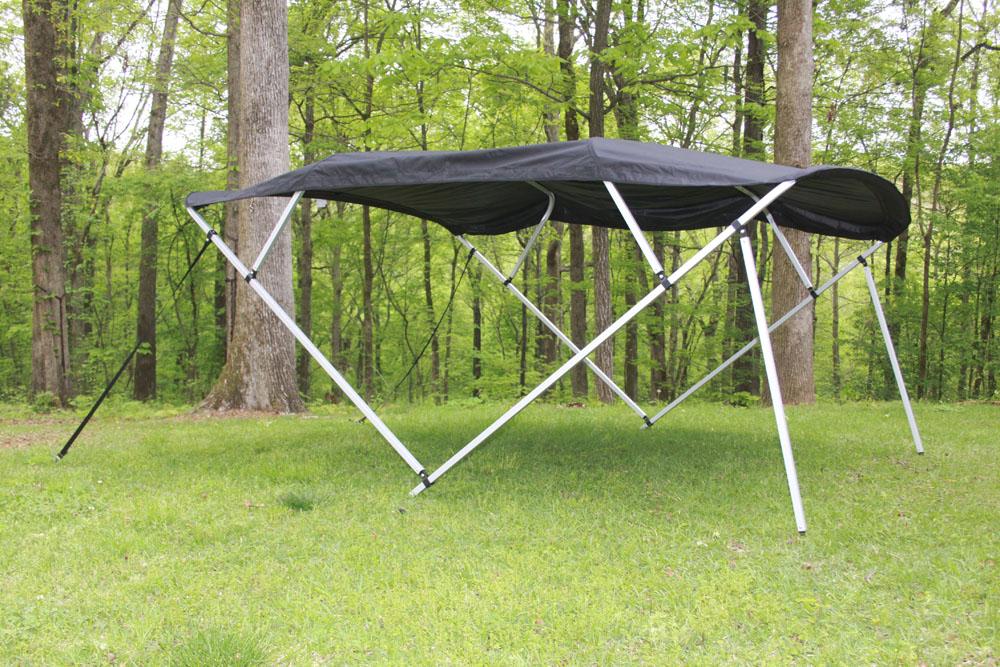 NEW VORTEX SQUARE TUBE FRAME 4 BOW PONTOON/DECK BOAT BIMINI TOP 8