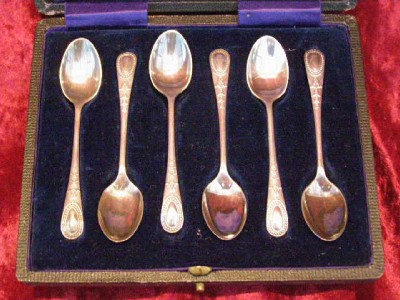 Antique Silver Egg Spoons