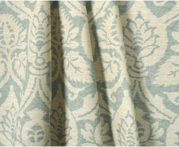 Waverly Eclipse Damask Robins Egg Blue Duet Panel Pair