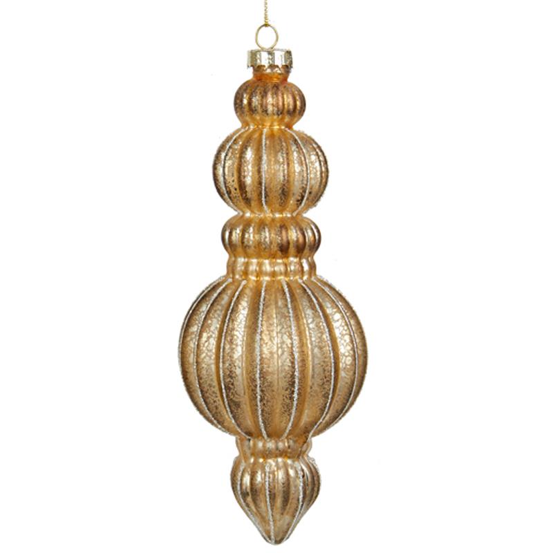 new kurt adler 7 quot gold glass finial christmas ornament new kurt adler 7 quot gold glass finial christmas ornament
