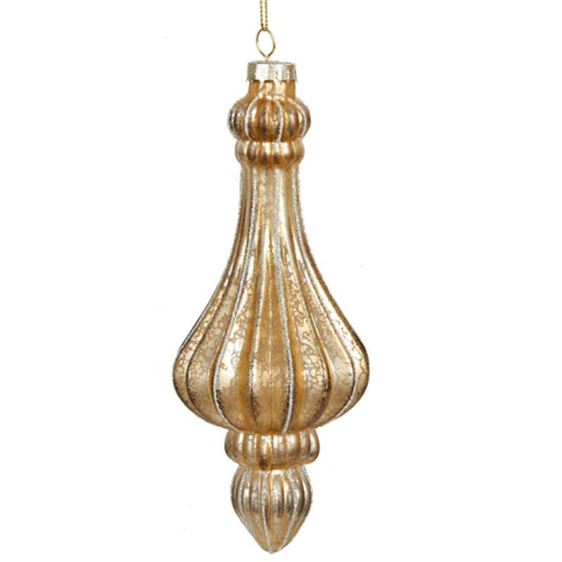 new kurt adler 7 quot gold glass finial christmas ornament new kurt adler 7 quot gold glass finial christmas ornament