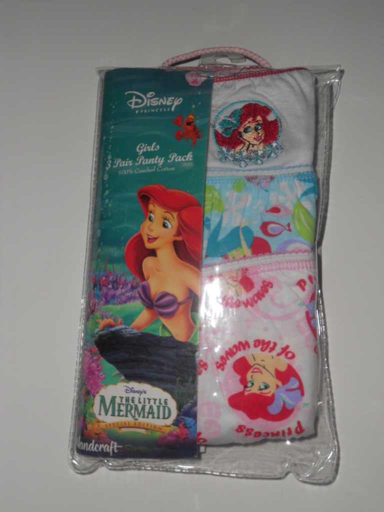 THE LITTLE MERMAID Girls 4 6 8 Underwear PANTIES Briefs ARIEL Disney