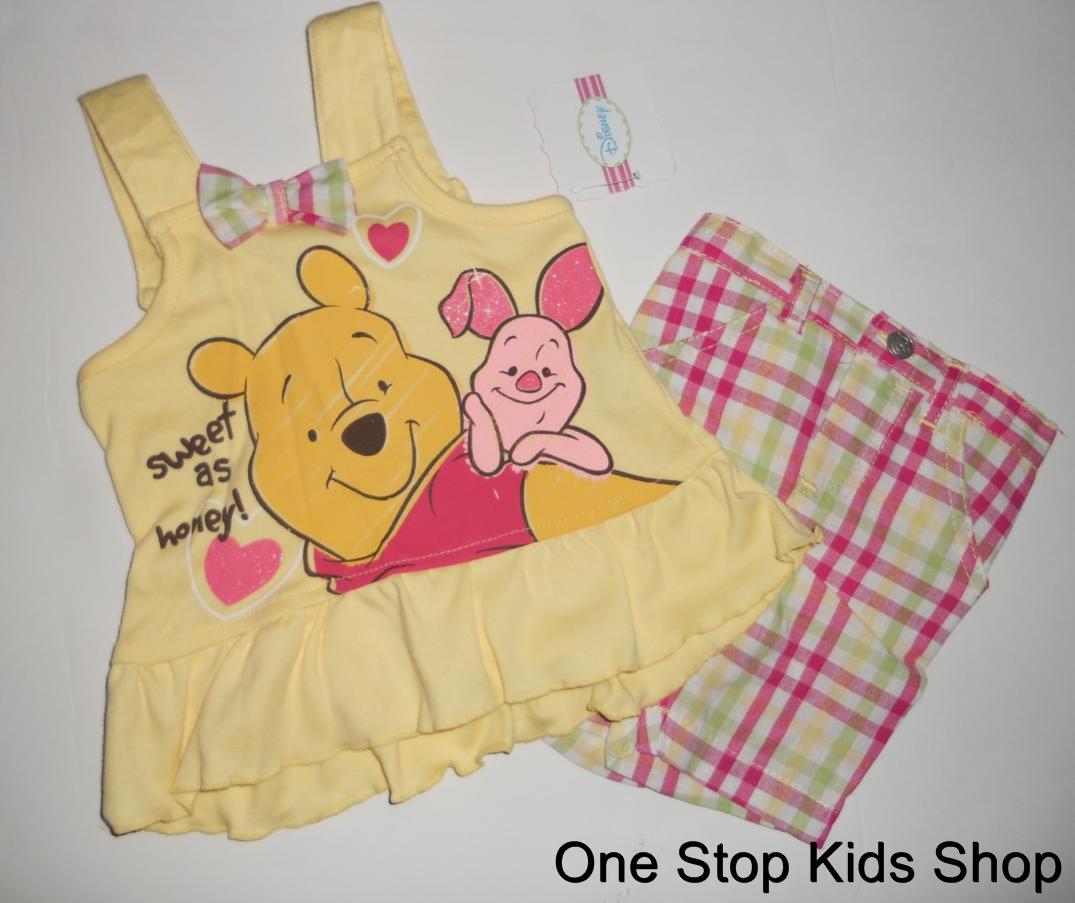 WINNIE THE POOH Baby Girls 12 18 24 Months Set OUTFIT Shirt Shorts DISNEY Piglet eBay