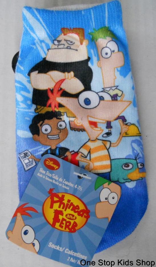 PHINEAS AND FERB Boys Girls Stockings SOCKS Shoes PERRY Disney CANDACE