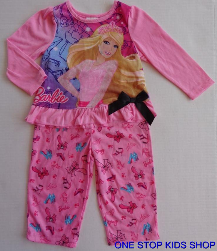 BARBIE Doll Toddler Girls 2T 3T Pjs Set PAJAMAS Shirt Pants eBay