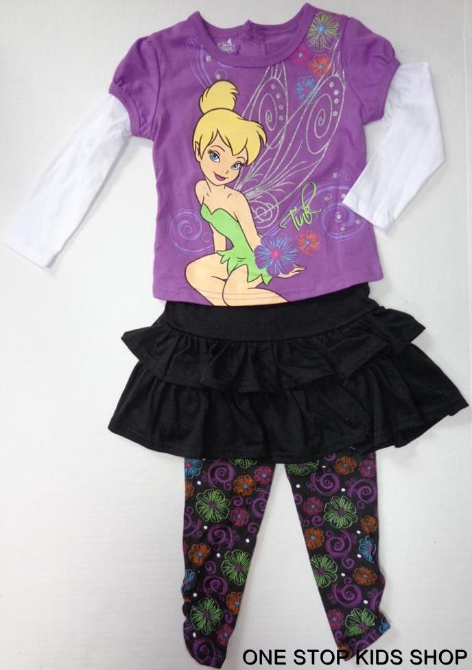 TINKERBELL Toddler Girls 24 M 2T 3T 4T Set OUTFIT Shirt Pants Skort DISNEY FAIRY in Clothing, Shoes & Accessories, Baby & Toddler Clothing, Girls' Clothing (Newborn-5T) | eBay