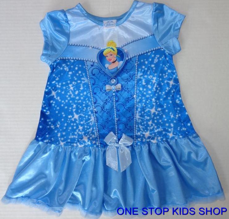 CINDERELLA or AURORA Disney Princess 2T 3T 4T Pajamas NIGHTGOWN Pjs
