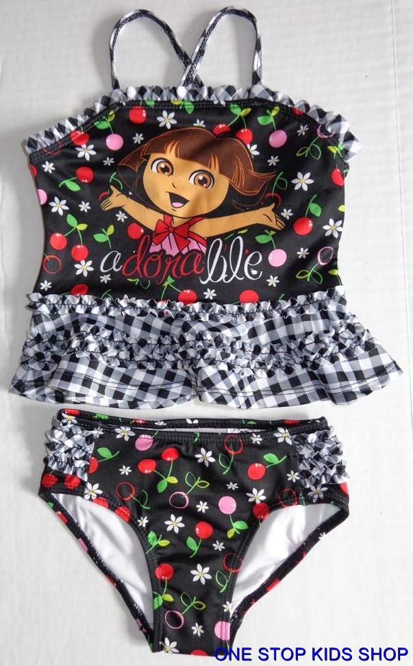 DORA THE EXPLORER 2T 3T 4T 4 5 6 6X Swimsuit TANKINI Bathing Swim Suit