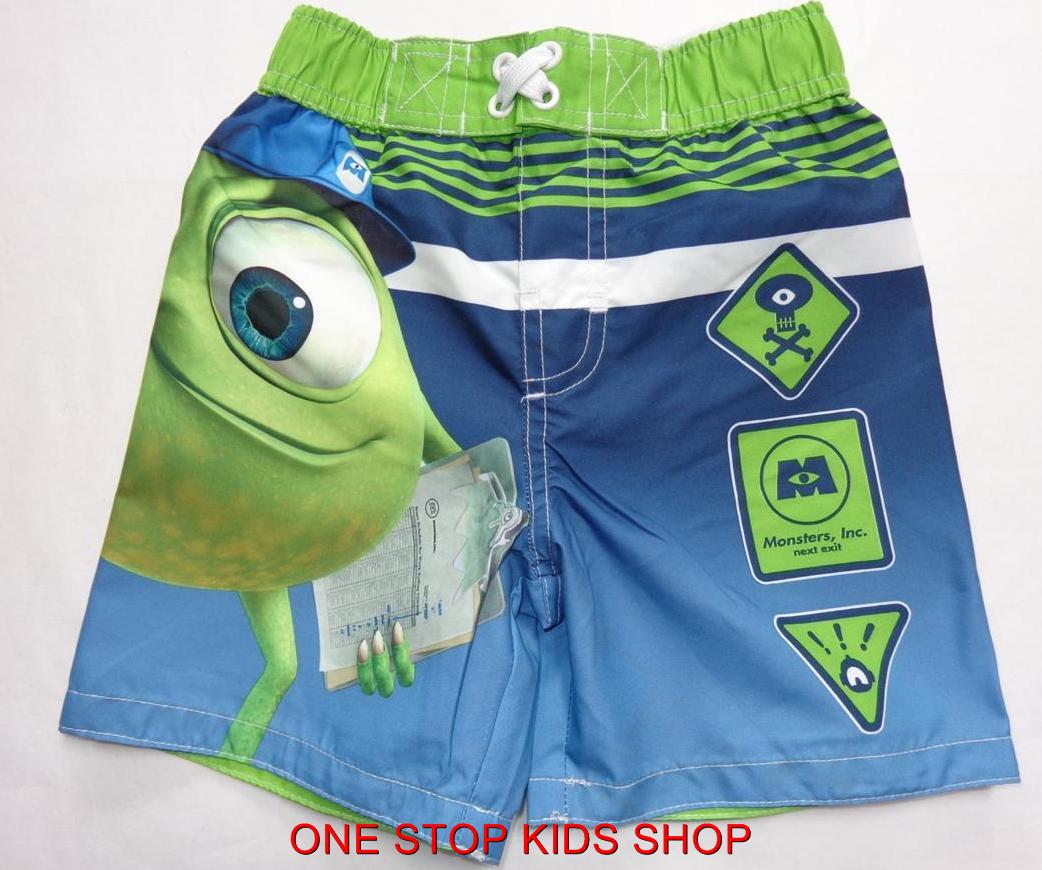 MONSTERS INC Toddler Boys 2T 3T 4T Shorts SWIM TRUNKS Bathing Suit DISNEY