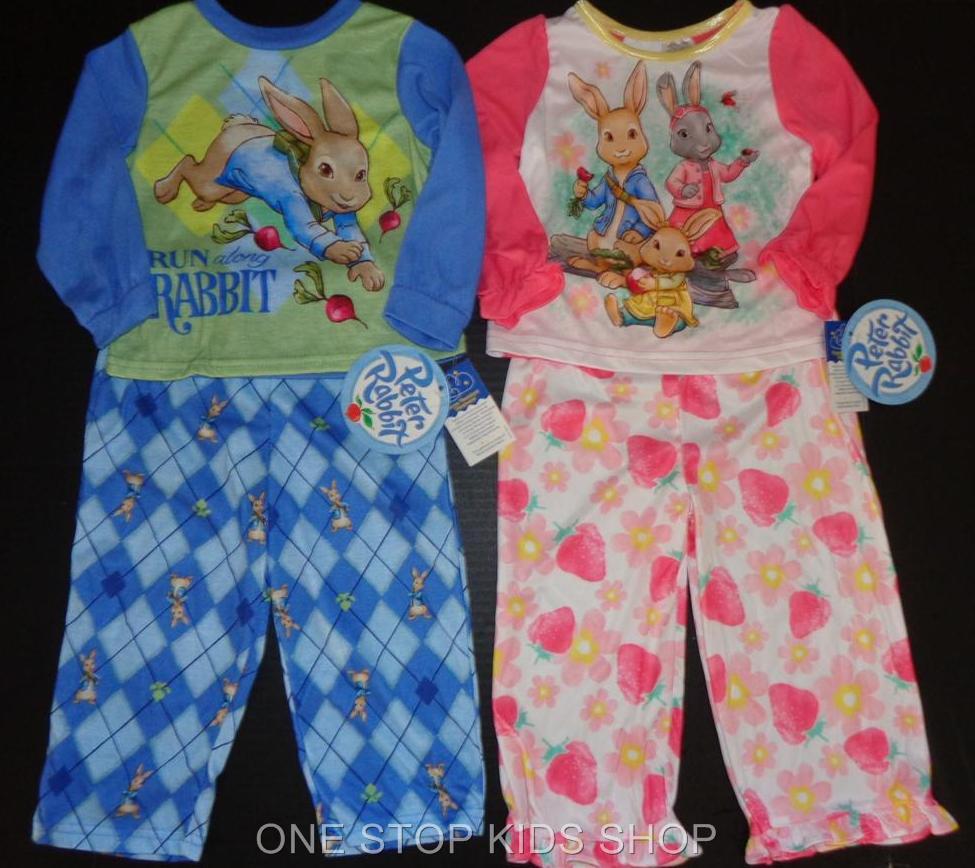 PETER RABBIT Toddler Girls or Boys 24 Mo 2T 3T 4T 5T Pjs Set PAJAMAS