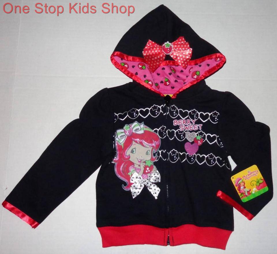 STRAWBERRY SHORTCAKE Girls 2T 3T 4T 5T Sweatshirt HOODIE Coat Jacket