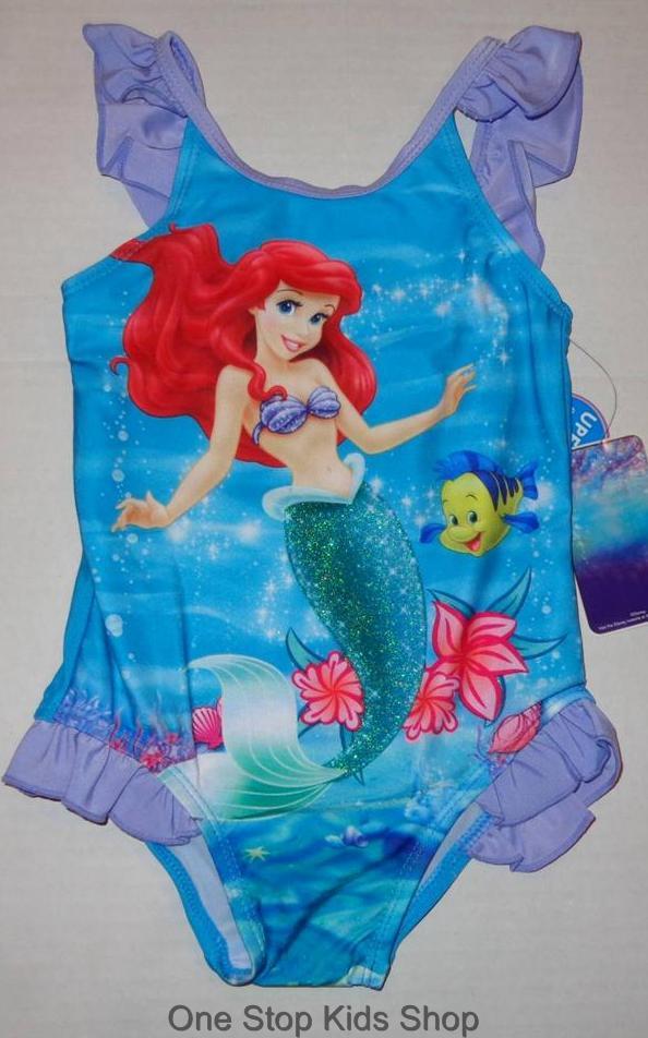 DISNEY PRINCESS 2T 3T 4T 5T Bathing SWIMSUIT Swim Suit ARIEL Belle