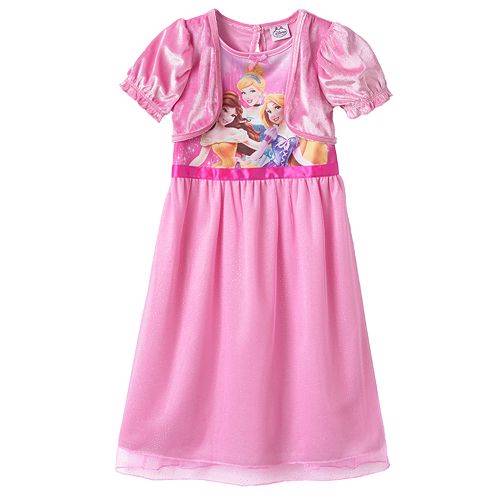 DISNEY PRINCESS Girls 2T 3T 4T Pajamas NIGHTGOWN Pjs Cinderella ARIEL