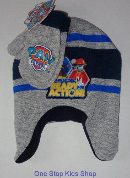 paw patrol hat and gloves