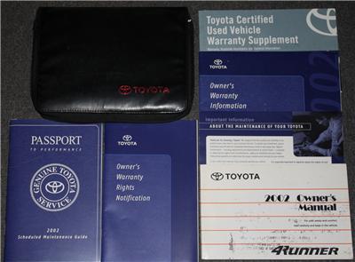 2002 toyota owners manual