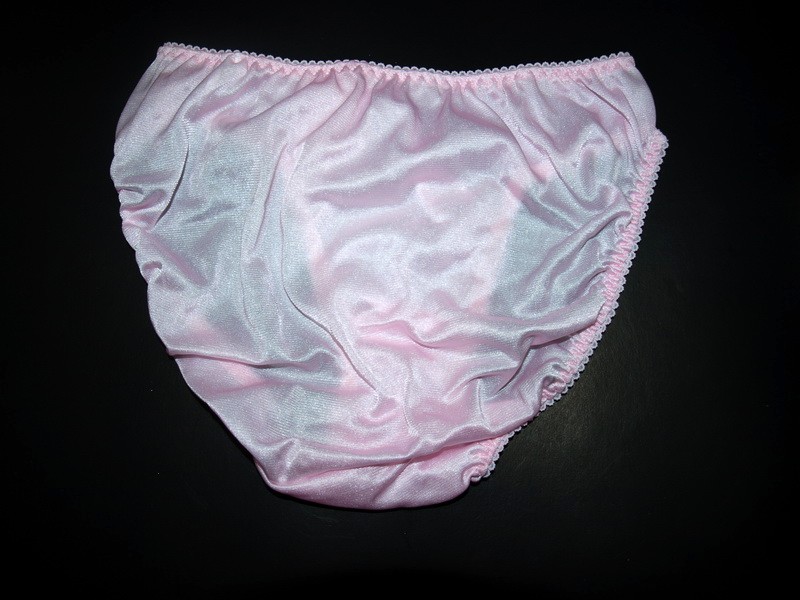3 Nylon bikini panties,Feminine Classic Lingerie Silky WOMEN'S ,Pink