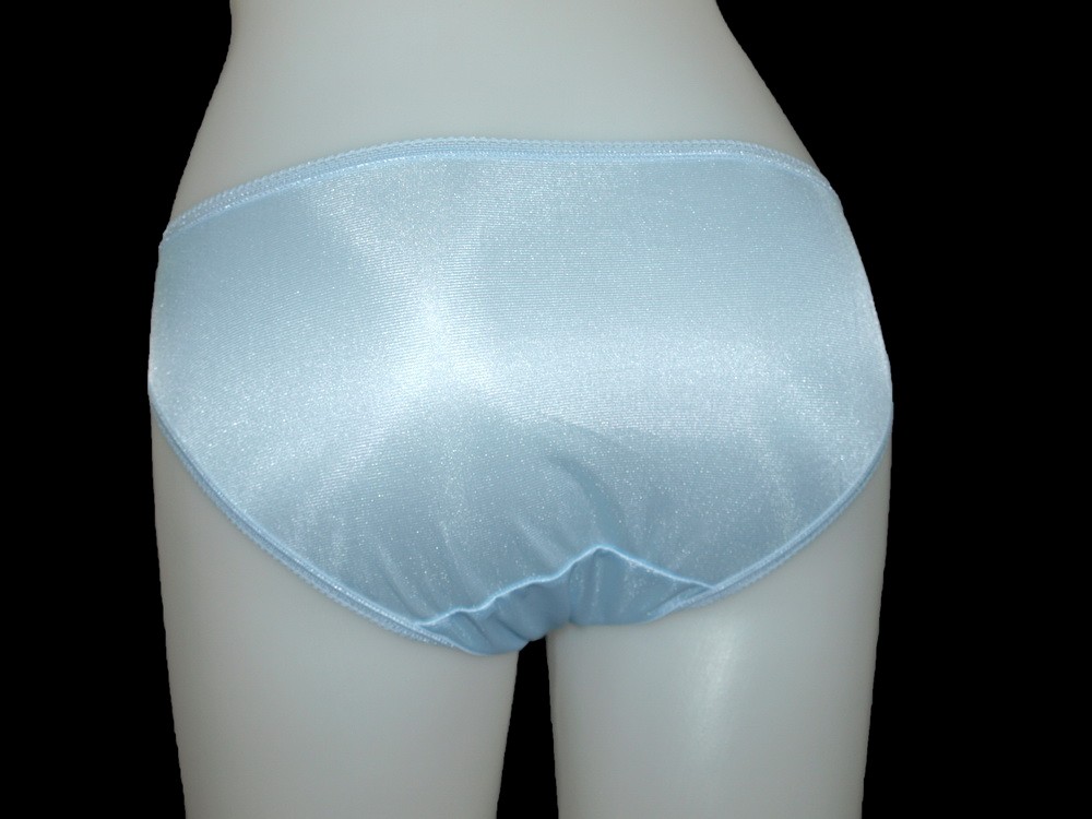 Blue Nylon Panties 6