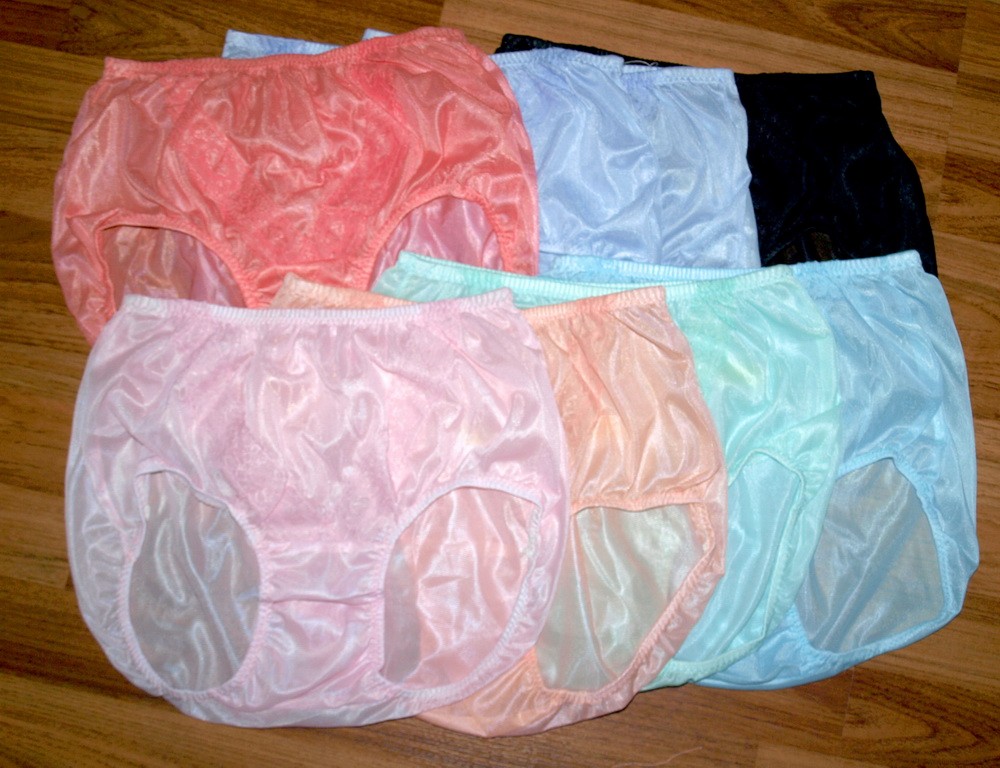 12 PAIR, 8 COLORS YELLOW, WOMEN'S NYLON BRIEF PANTIES VINTAGE STYLE, HIP 3840" eBay