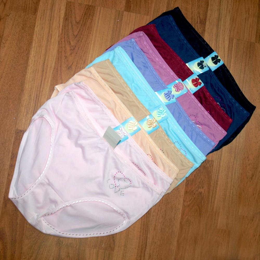 12 PAIR , 9 COLORS WOMEN'S NYLON BRIEF PANTIES STRETCH FABRIC HIP 3840"