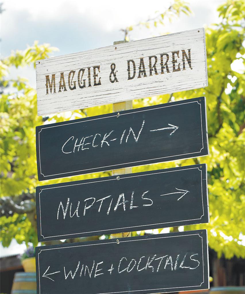 2 Personalized Engraved Vintage Wooden Wedding Reception Sign Boards 2