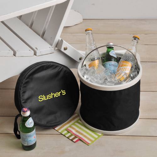 Frosty Pop Up Bucket Portable Tote Party Cooler Embroidered Custom