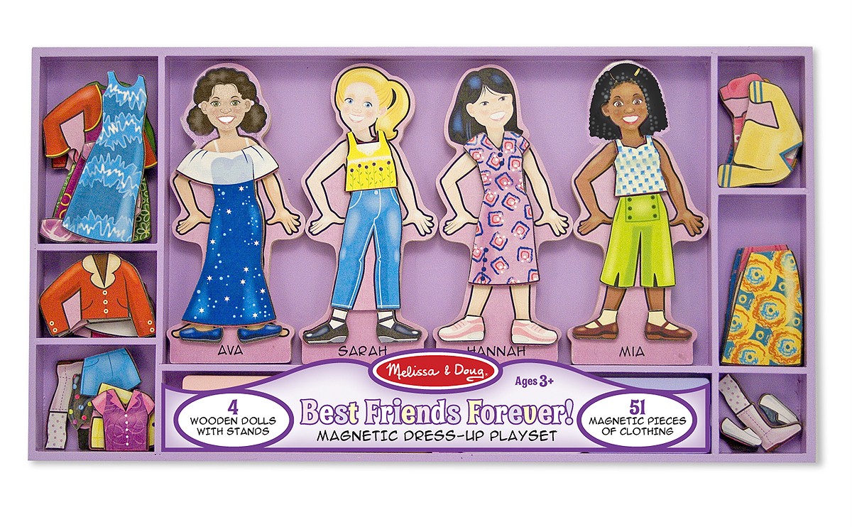 wooden magnetic dress up dolls