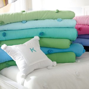 POTTERY BARN TEEN CRINKLE PUFF QUILT & 1 CRINKLE PUFF TOSS ...