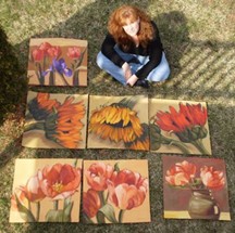 Diane paints BIG.