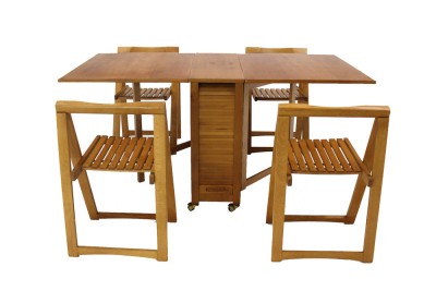 folding storage table dining danish chairs mid century modern