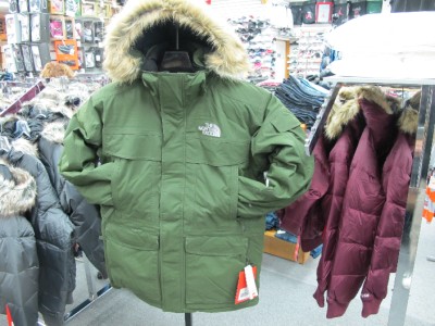 north face parka mens green