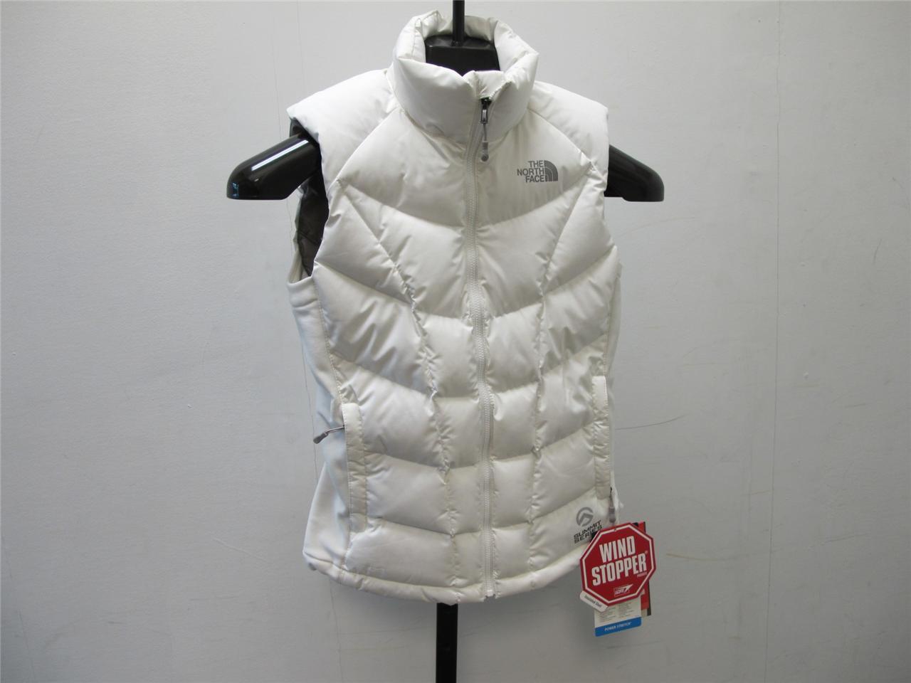 NEW WOMEN'S NORTH FACE ABACK HYBRID DOWN VEST A87UFN4 TNF WHITE eBay
