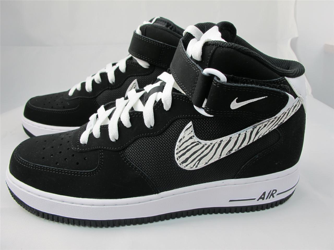 mens black and white nike air force 1