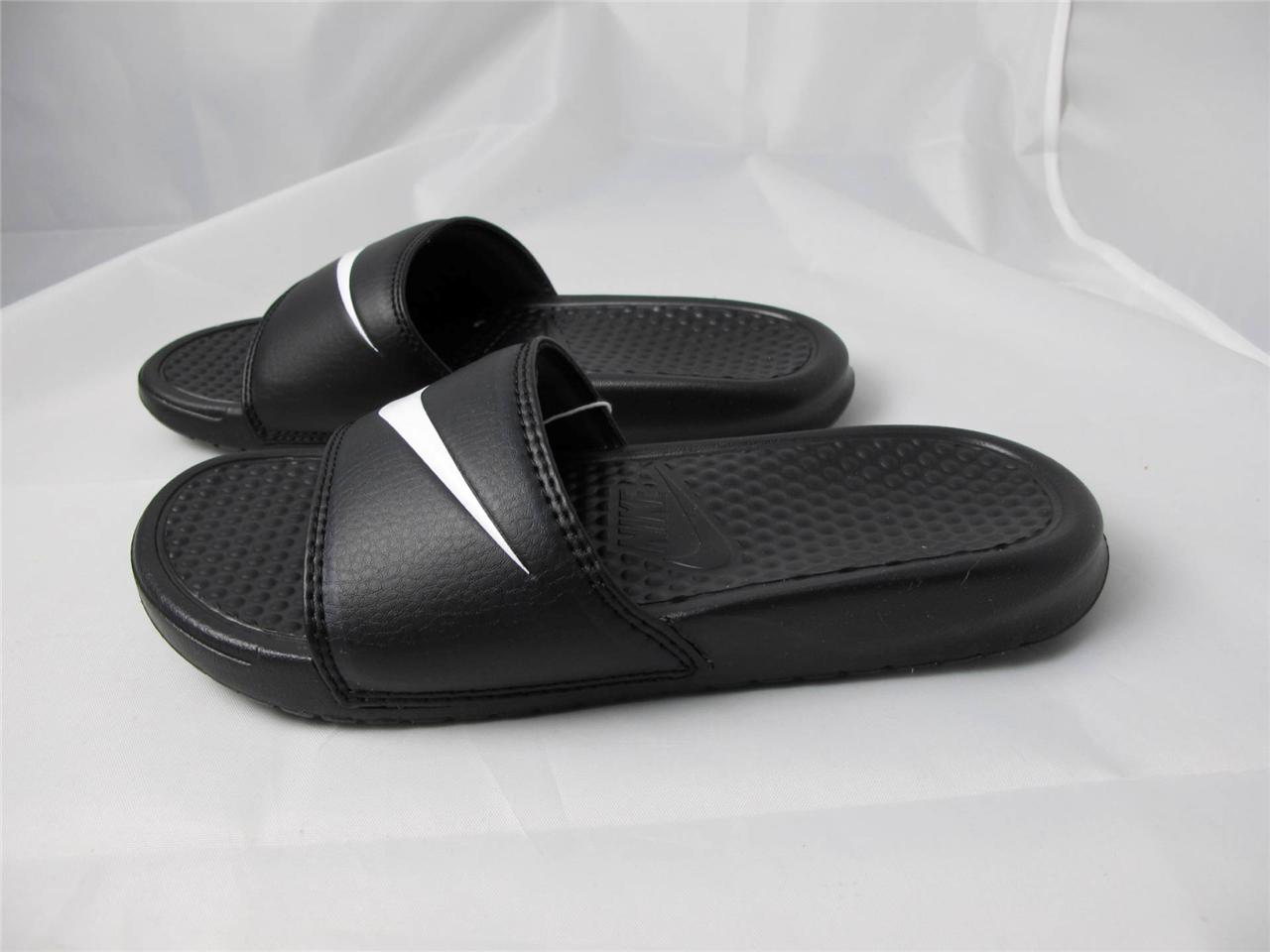 nike benassi swoosh black