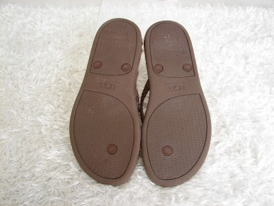 ... Light Brown Tan Flip Flops with Fur Lining Kids Size 5 | eBay