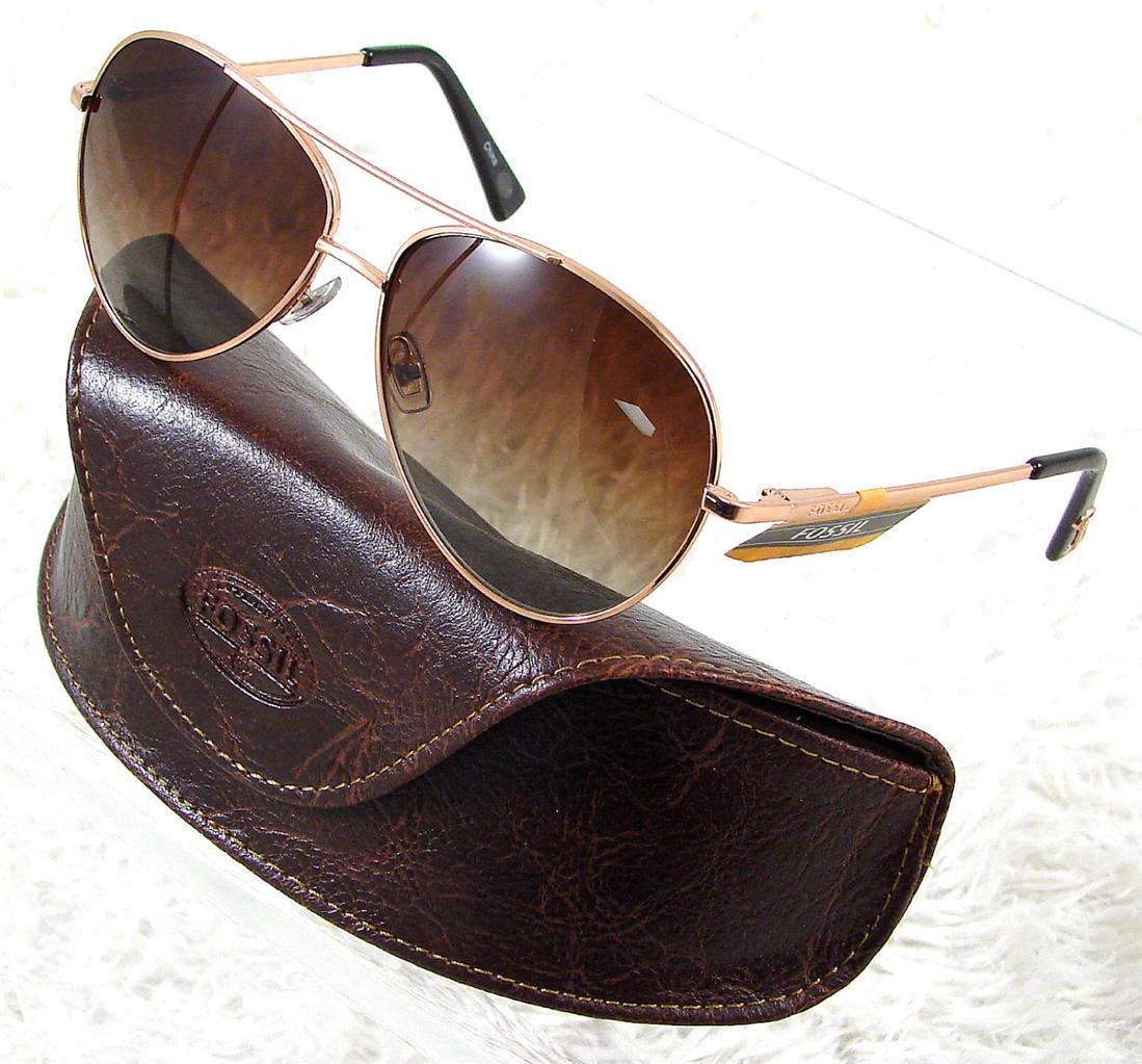 70 Fossil 'MADDOX 3P MS4847' Artisan Gold Aviator Polarized