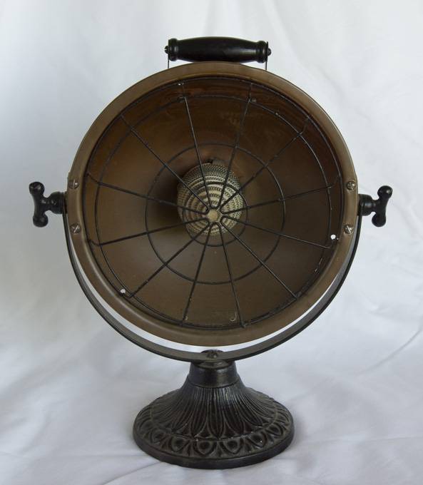 ANTIQUE 1930's HECLA ELECTRIC HEATER ART DECO COPPER & CAST IRON