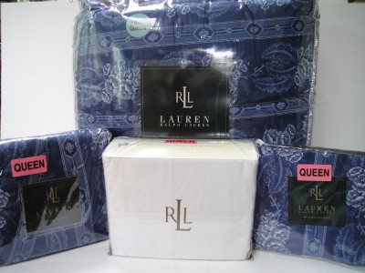 Waterford Bedding Collection Queen on Ralph Lauren  Biarritz  Queen Comforter Sheet Skirt 7pc   Ebay