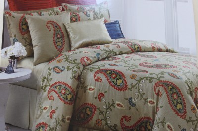 hillcrest paisley floral queen comforter set gold red hillcrest paisley floral queen comforter set gold red