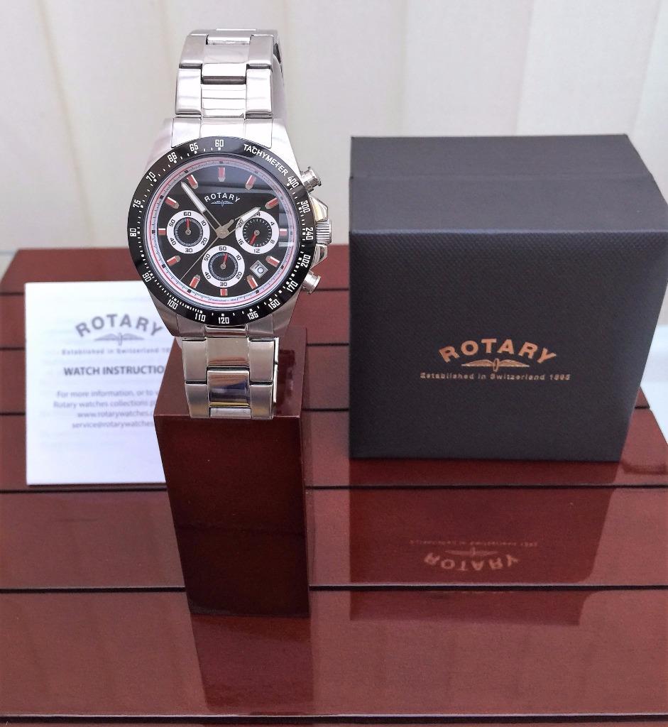 New Rotary Mens Watch Divers Dolphin Standard Chronograph Tachymeter