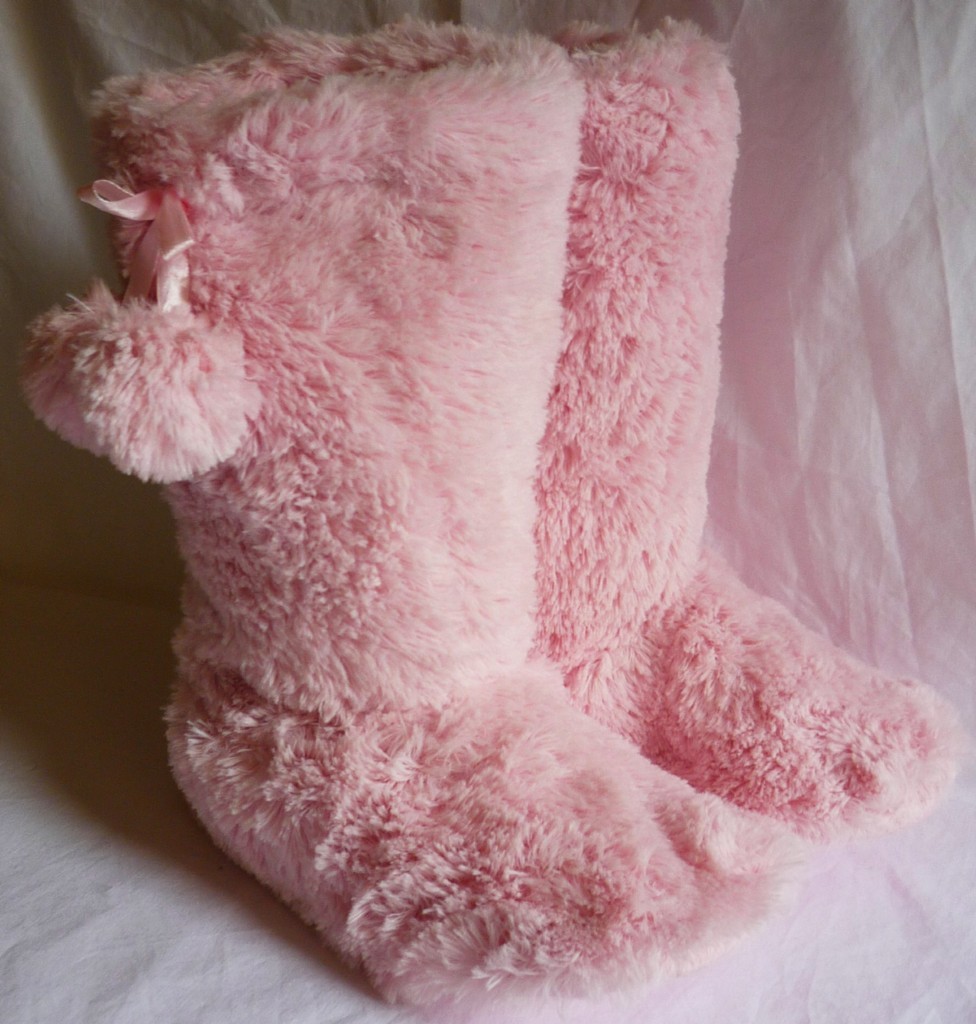 pink boot slippers womens