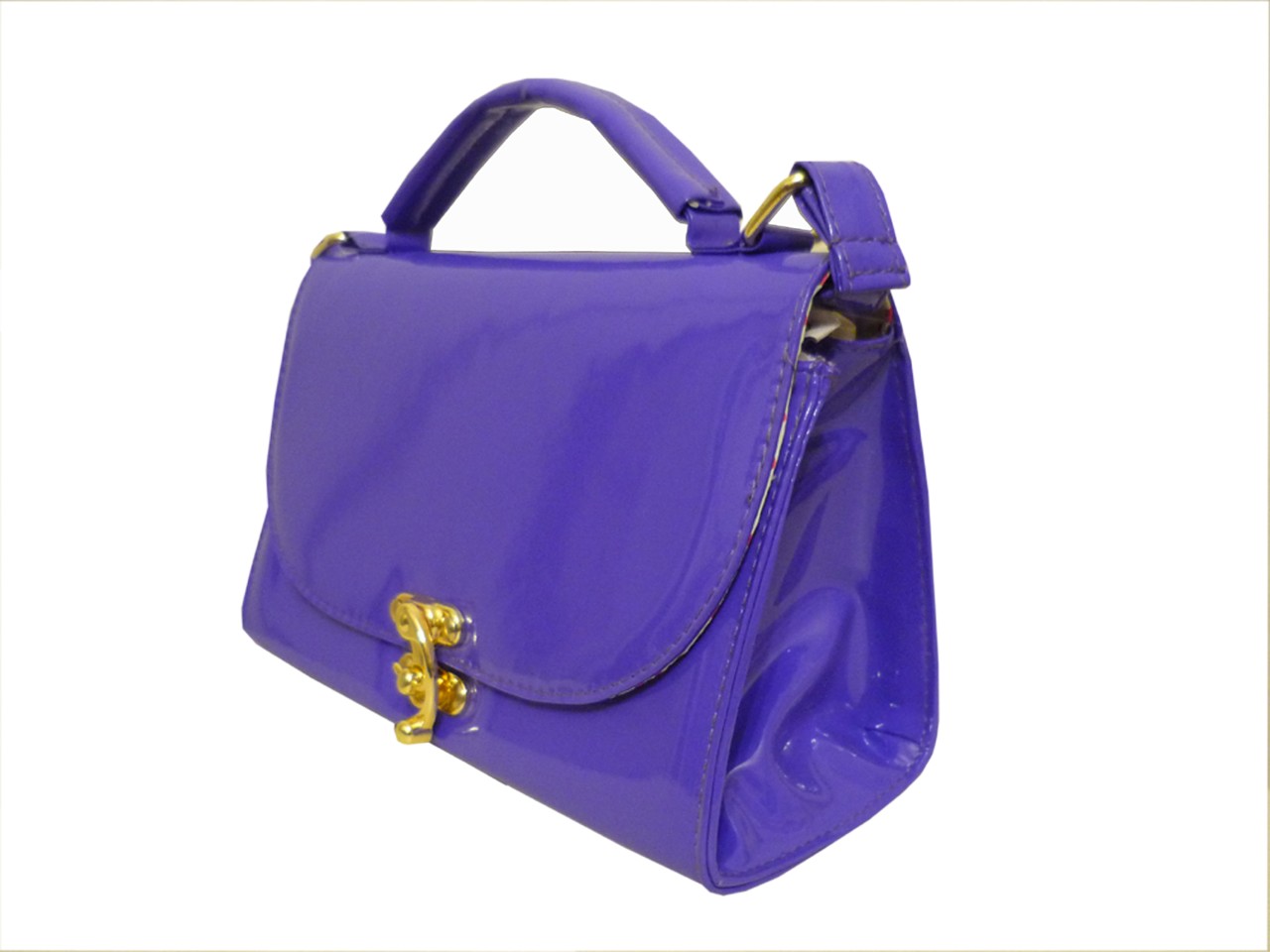 Primark small patent handbag shoulder bag satchel eBay