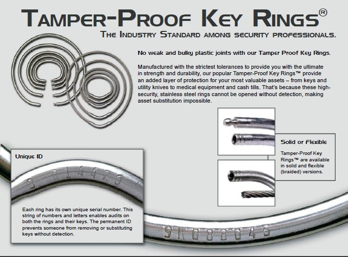 Shop for and Buy Color Coding Rings for Tamper Proof Keyrings at