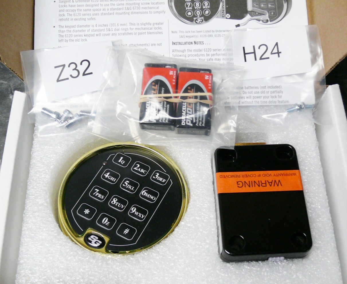 S&G 6120 Brass Electronic Keypad Safe Lock Combo Gun Safe Home Replacement