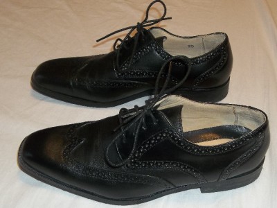 joseph abboud black wingtip lace up shoes