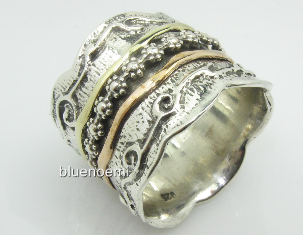 Israeli-jewelry-spinning-ring-silver-gold-wedding-SIZES