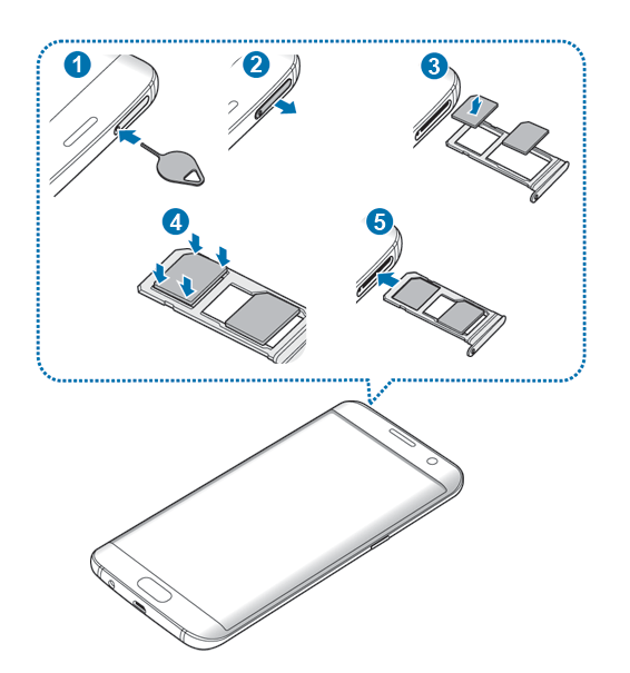 Original SAMSUNG 2 Nano SIM Tray Dual SIM Card Holder for ...
